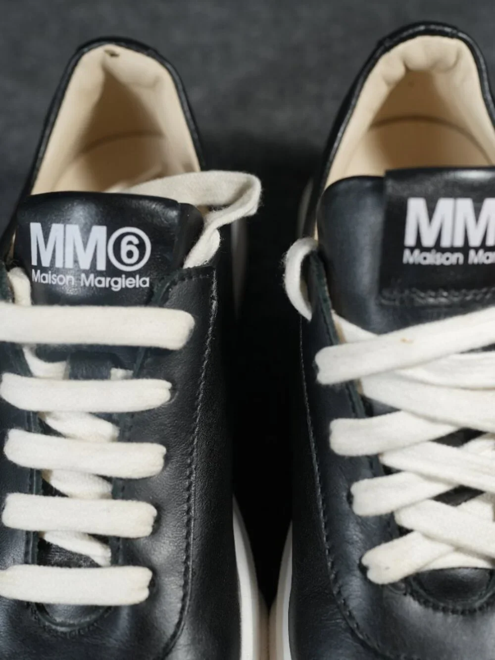 MM6 Maison Margiela Low Sneakers Leather Kids Boy Size 2Y